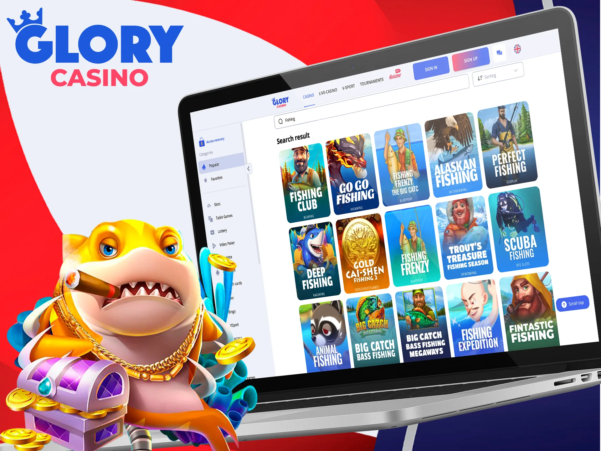 Play Fishing games at Glory Casino গৌরব ক্যাসিনো.