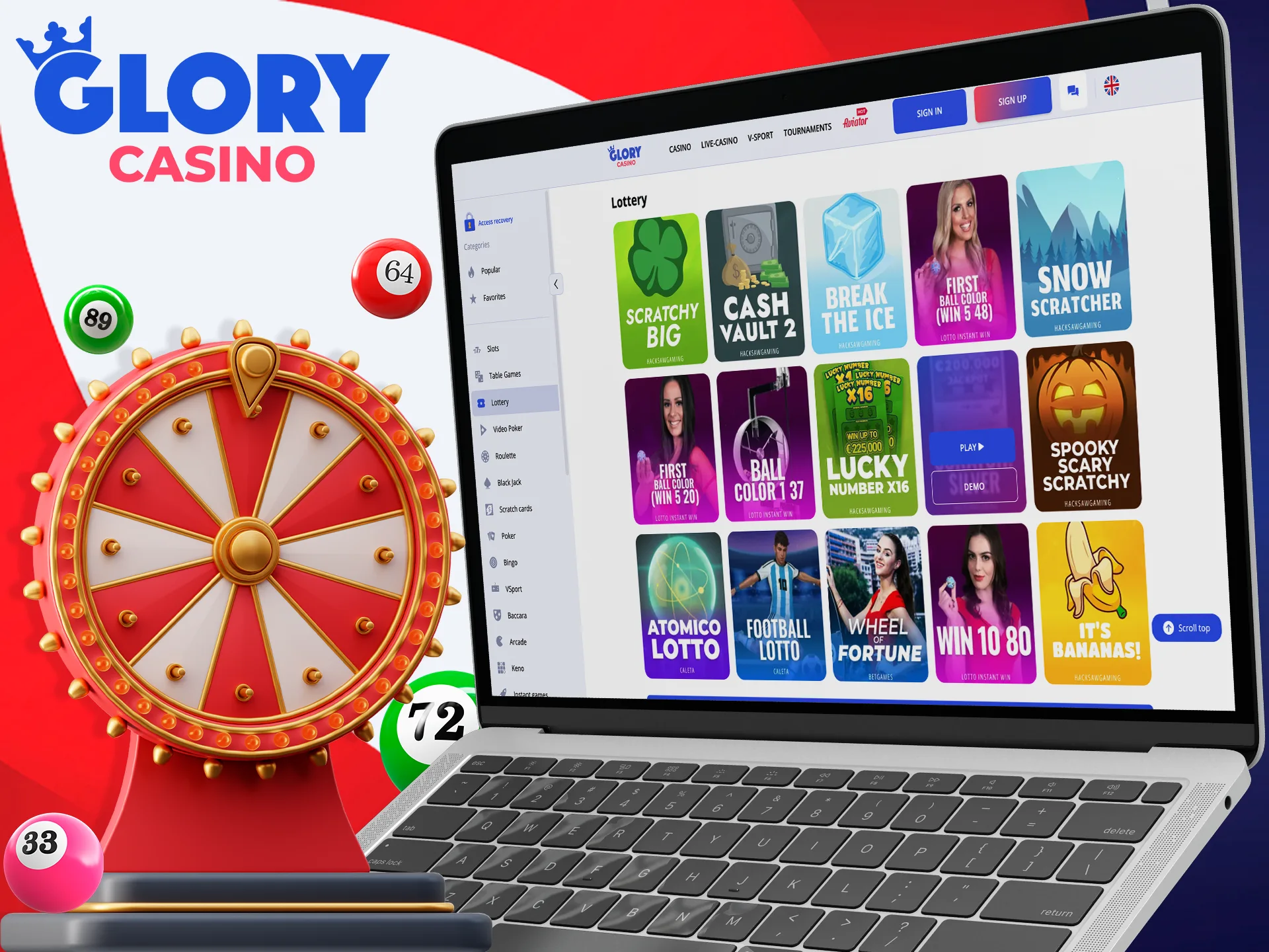 Find your lucky ticket in Glory Casino গৌরব ক্যাসিনো lotteries.